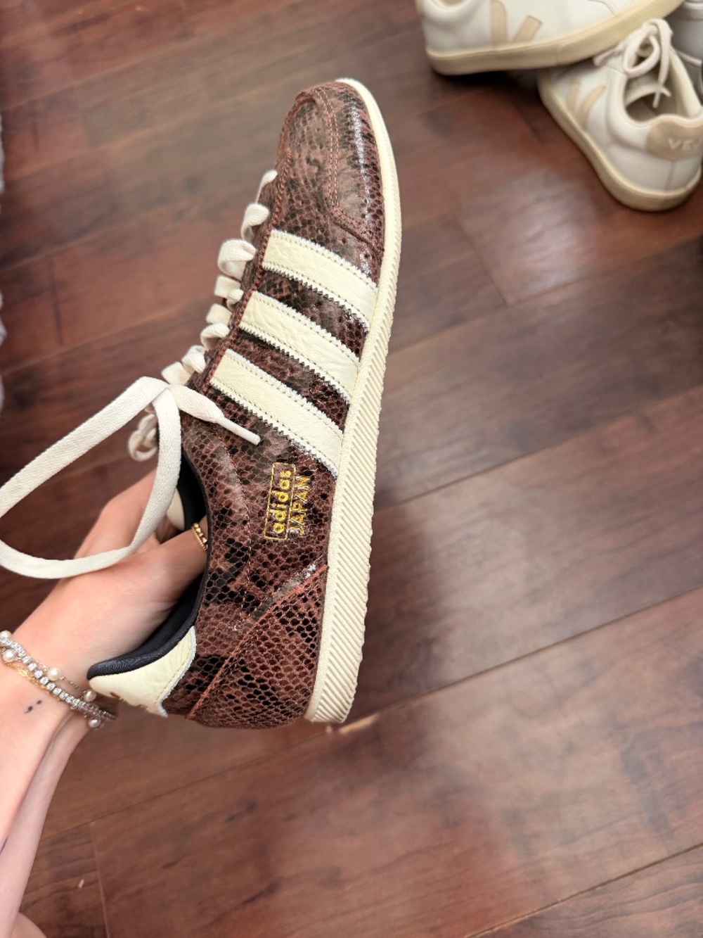 Adidas Originals Japan sneakers in brown snake print